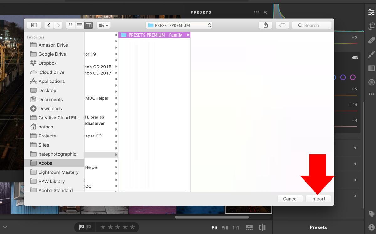 How to Install Presets Lightroom CC Step 4